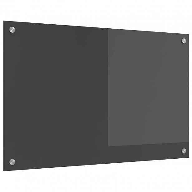 vidaXL Kuchyňský obklad Tmavě šedá 80 x 50 cm tvrzené sklo