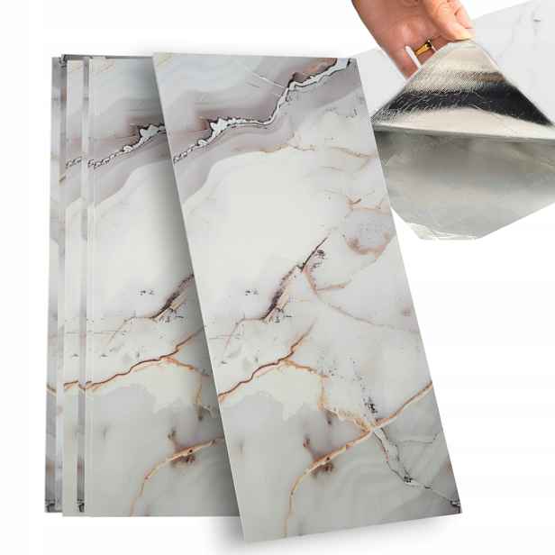 Samolepicí Nástěnné Panely Tapeta Dlaždice Mramor Pvc 30X60 CM 10 Ks