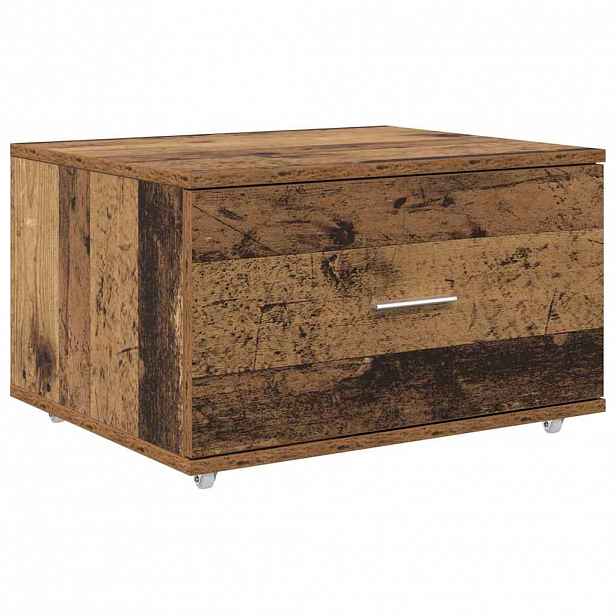 vidaXL Skříň se zásuvkami 55 x 45 x 31 cm Staré dřevo