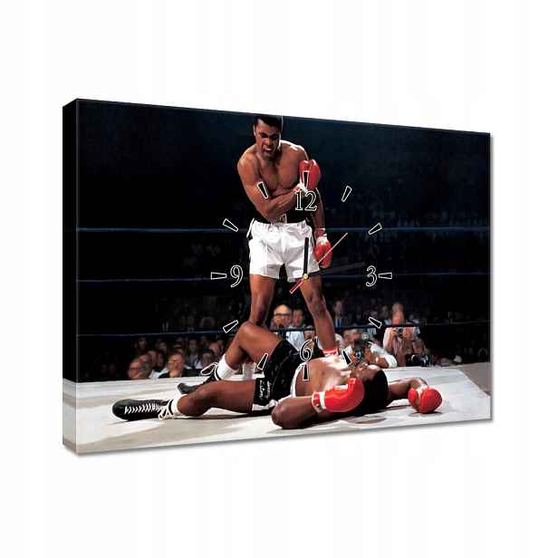 Nástěnné hodiny 60x40 Muhammad Ali Boxer