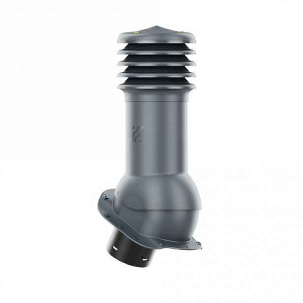 Větrací komín HiVent pro plechovou střešní krytinu, profil B, průměr 125 mm, antracit