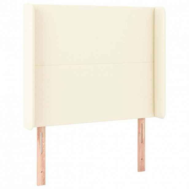vidaXL Čelo postele typu ušák krémové 103x16x118/128 cm umělá kůže