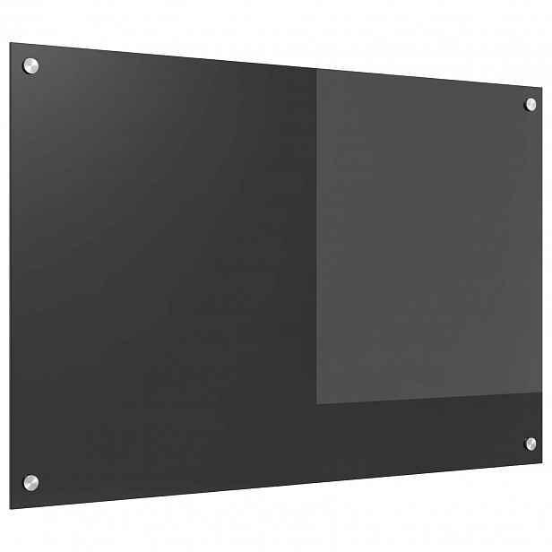 vidaXL Kuchyňský obklad Tmavě šedá 90 x 60 cm tvrzené sklo