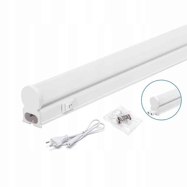 4x Led Nábytková Lampa Lišta Led Pod Skříňku 18W 120cm 230V 4000K Led Lišta