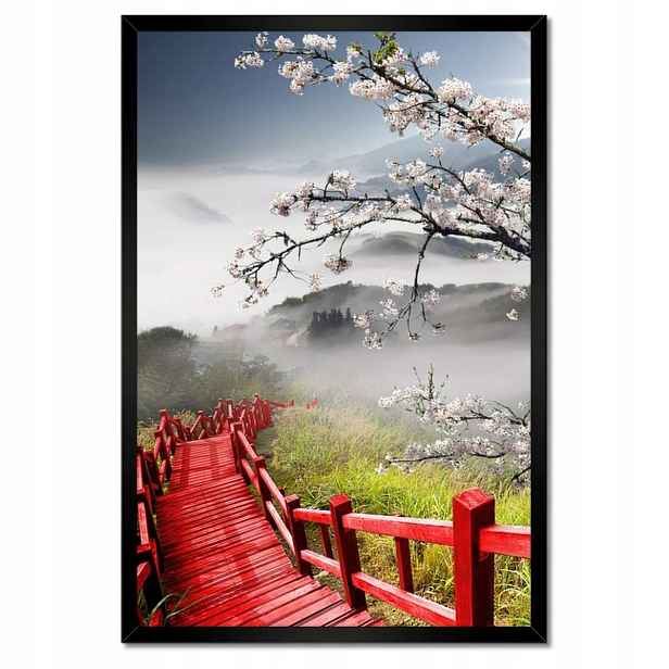 Plakáty v rámu 40x60 Červený most v Japonsku