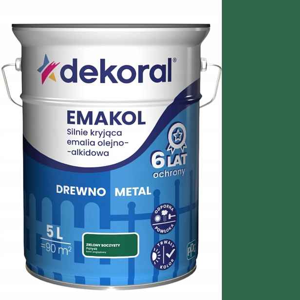 Dekoral Smalt Emakol Strong 5 L Zelený Šťavnatý Lesk