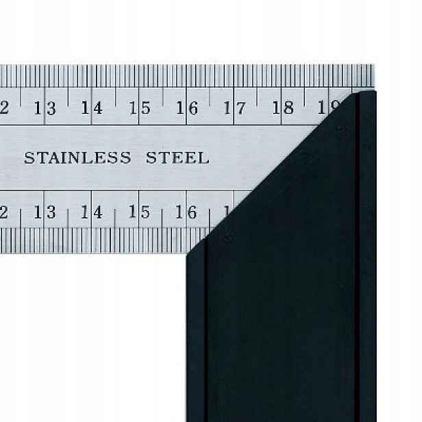 Přesný truhlářský úhelník Shinwa 20 cm – úhly 45° a 90°