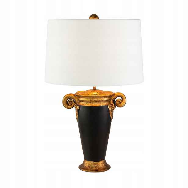 Stolní lampa z pryskyřice, černá, zlatá Gallier E27 60W Flambeau