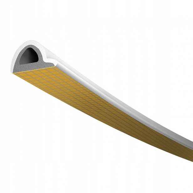 Těsnění Tlt do oken a dveří, profil P, 9 x 5,5mm, 2 x 50m, bílé