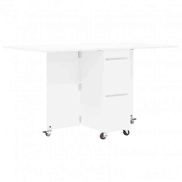 vidaXL Jídelní stůl 140 x 80 x 77 cm Kompozitní dřevo Bílá Obdélníkový
