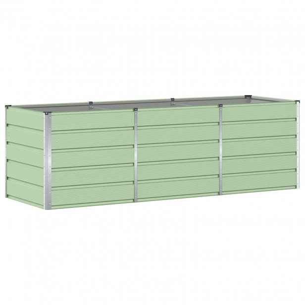 vidaXL Truhlík Zelená 240 x 80 x 75 cm Ocel