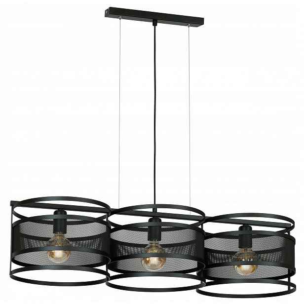 Závěsná stropní lampa Rim Černá kovová 3xE27 moderní do obývacího pokoje