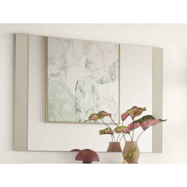 Zrcadlo na stěnu Lima 100x70 cm, béžová kašmír