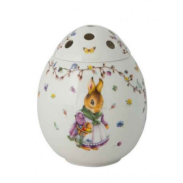 Villeroy & Boch Spring Fantasy váza bílá ve tvaru vejce zaječice babička Emma, 21 cm