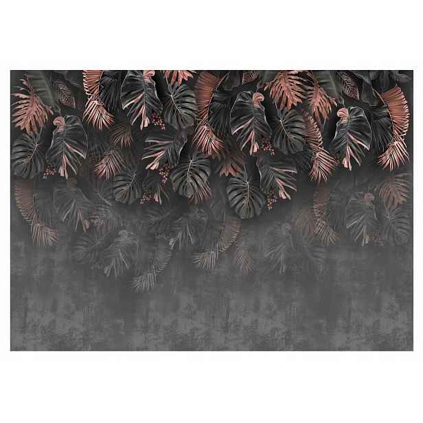 Fototapeta Listy Palmy Monstera 3D Beton 254x184