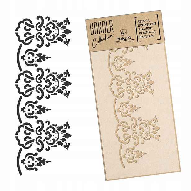 Malířská šablona Bordiura Opakovaně Použitelný 45x95 cm Asijský ornament Lai Thai