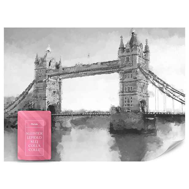 Muralo FOTOTAPETA do Obývacího Pokoje Tower Bridge Vintage Styl 100x70