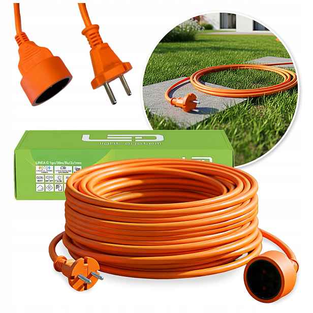 Prodlužovací Kabel Pro Zahradu Sekačky Pily A Křovinořezu 30 m 2x1 mm