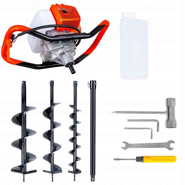 Půdní Vrtačka Zemní Vrták Do Země 3 Vrtáky Prodlužovací 50 cm