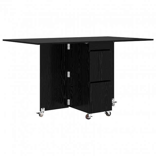 vidaXL Jídelní stůl 140 x 80 x 77 cm Kompozitní dřevo Černý dub