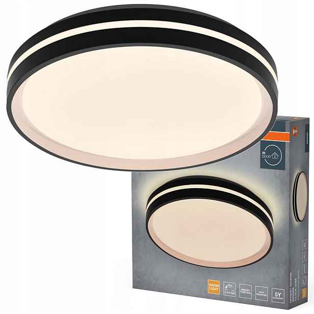 Stropní Svítidlo Led nástěnné svítidlo 24W 1450lm 3000K teplá černá Orbis Osram