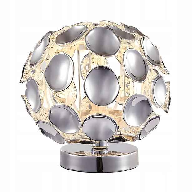 Chromová stolní lampa s dekorativní glamour kuličkou do ložnice obývacího pokoje Reality