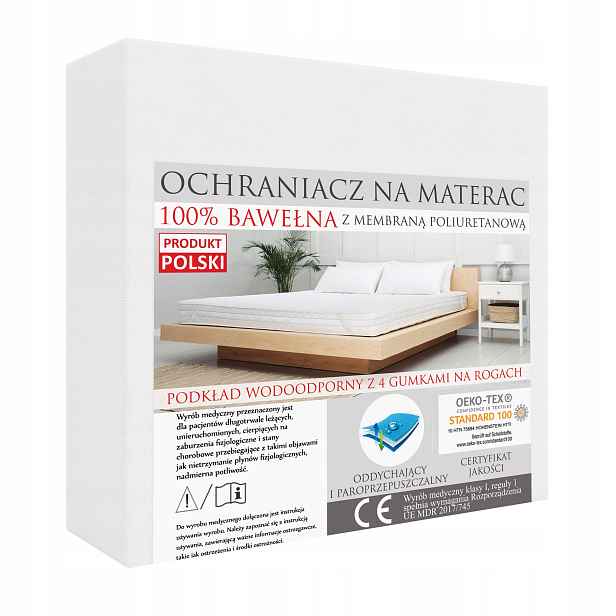 Ochranný Návlek Na Matrace 160x220 Voděodolná Podložka 100% Bavlna Jersey