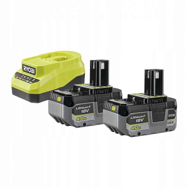 Sada 2x Akumulátor 4AH 18V RB1840X One+ Nabíječka 2A Ryobi RC18120A-240X