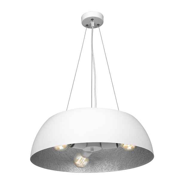 Bílá závěsná lampa pro 3 žárovky E27 Morgan MLP4477 Eko-light
