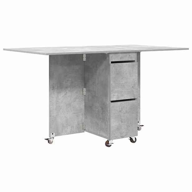 vidaXL Jídelní stůl 140 x 80 x 77 cm Kompozitní dřevo Betonově šedá