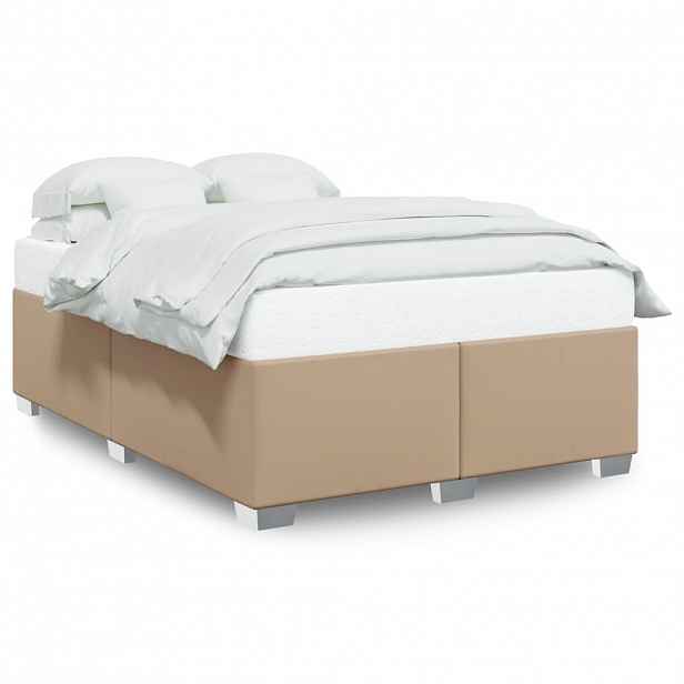 vidaXL Rám postele cappuccino 140x190 cm umělá kůže