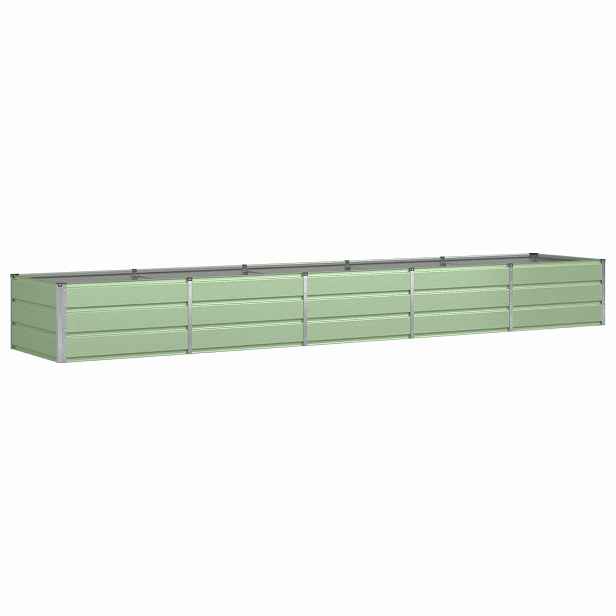 vidaXL Truhlík Zelená 400 x 80 x 45 cm Ocel