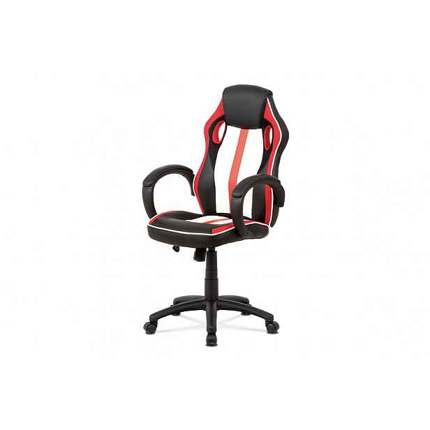 Kancelářská židle KA-V505 RED, červená/černá/bílá