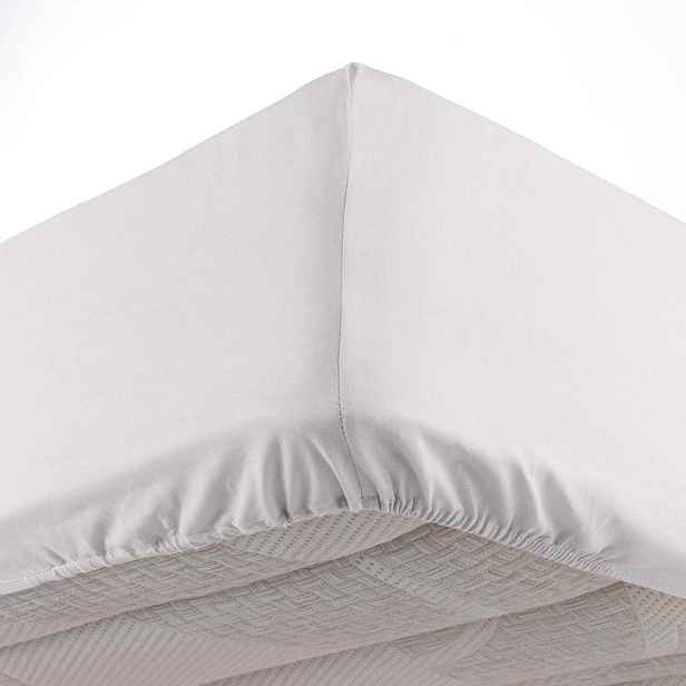 Bílé napínací prostěradlo z mikrovlákna 140x190 cm Oscar – douceur d'intérieur
