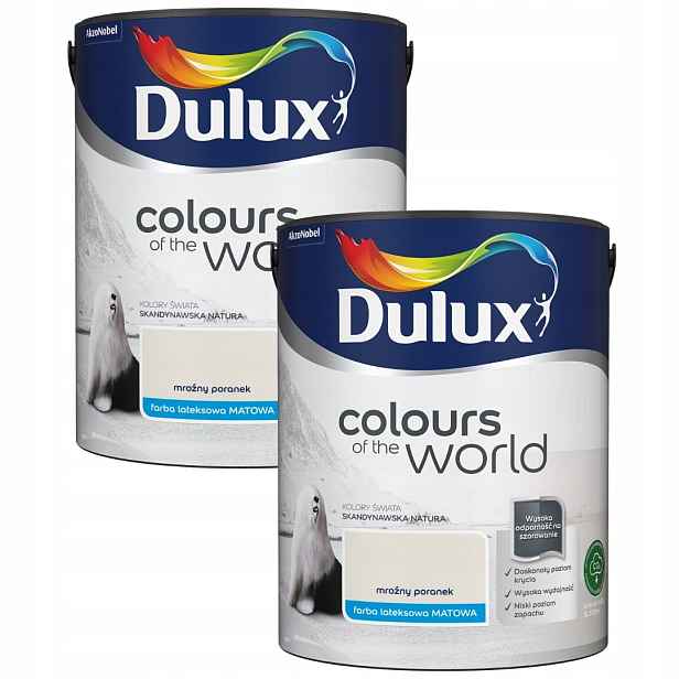 Set Dulux Barvy Světa 2x5L Barva Emulze Mrazivé Ráno 10L