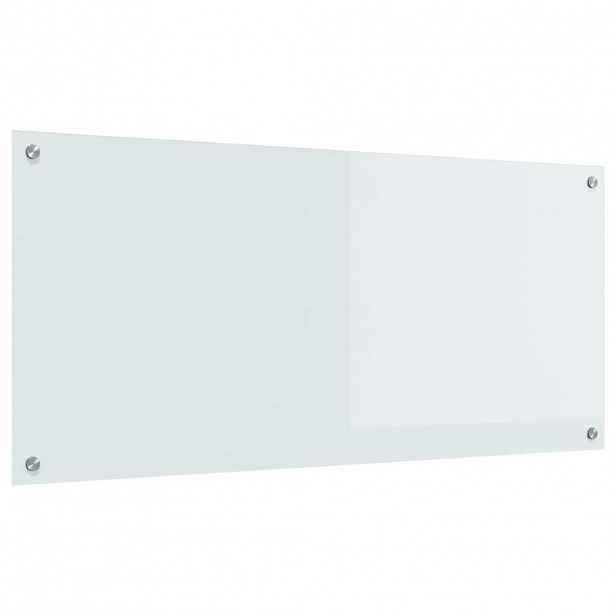 vidaXL Kuchyňský obklad Bílá 110 x 50 cm tvrzené sklo