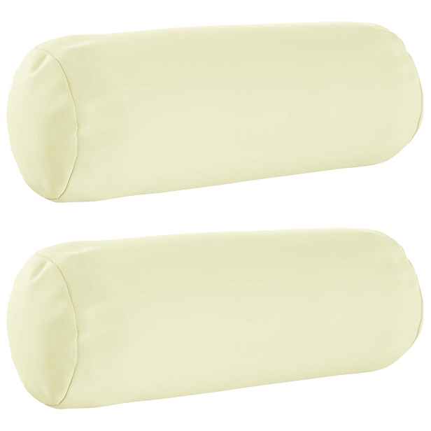 vidaXL Polštář 2 ks HEERLEN Krémová Ø 15 x 40 cm Polyester