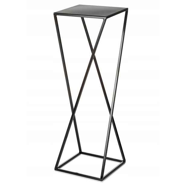 Moderní květinový stojan 70 cm černý