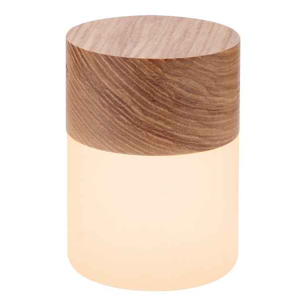 Stmívatelná stolní lampa v přírodní barvě se skleněným stínidlem (výška 10,5 cm) Lemelia – Gingko