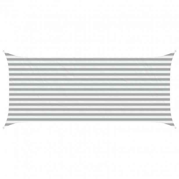 vidaXL Sluneční plachta Světle šedá a bílá 2 x 4,5 m