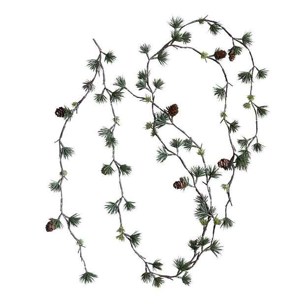 Zelená vánoční cedrová girlanda se šiškami Cedar Garland - 160 cm Chic Antique