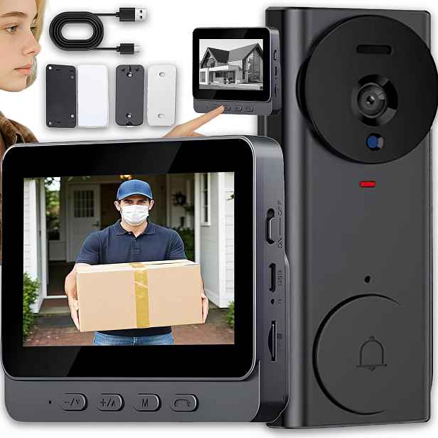 Sada Videodomofonů Do Dveří S Kamerou Domofon Videodomofon Zvonek 1080P