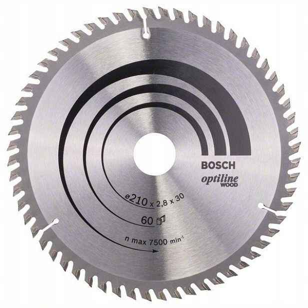 Pilový Kotouč Na Dřevo 210x30 mm 60 zubů Bosch Pro