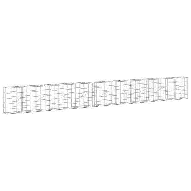 vidaXL Gabion s drátem 3,5 mm a síťkou 10x10 cm 450x20x50 cm