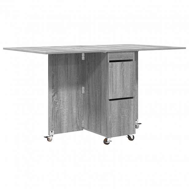 vidaXL Jídelní stůl 140 x 80 x 77 cm Kompozitní dřevo Šedý Sonoma