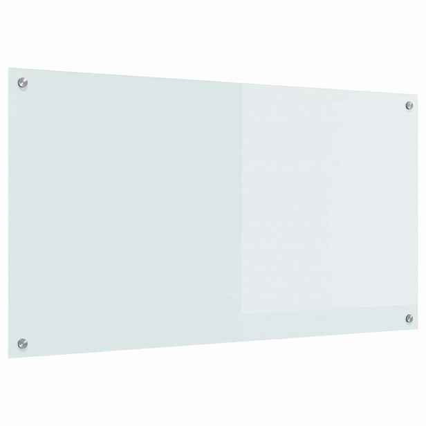 vidaXL Kuchyňský obklad Bílá 110 x 60 cm tvrzené sklo