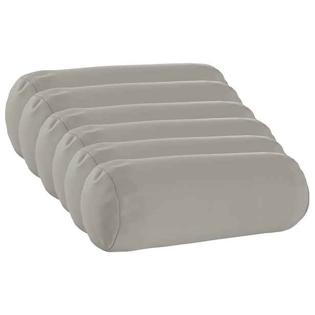 vidaXL Polštář 6 ks HEERLEN Šedá Ø 15 x 40 cm Polyester