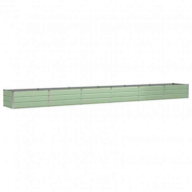 vidaXL Truhlík Zelená 600 x 80 x 45 cm Ocel