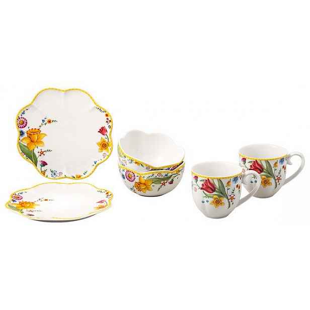 Villeroy & Boch Spring Awakening snídaňová sada pro 2 osoby, 6 ks