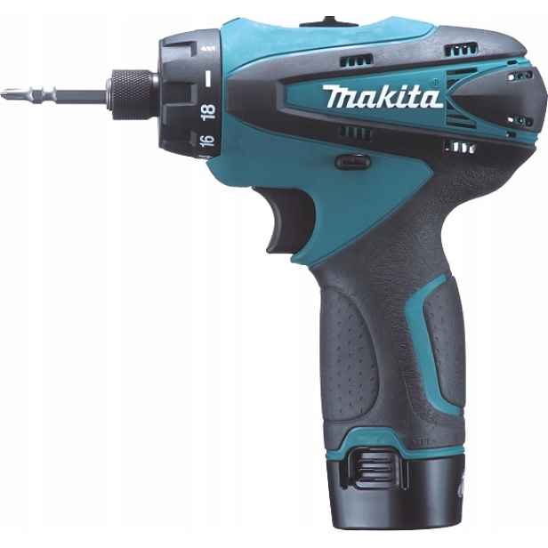 aku šroubovák s vrtáním Makita [DF030DWE] 10,8 V, 2x1,3 Ah